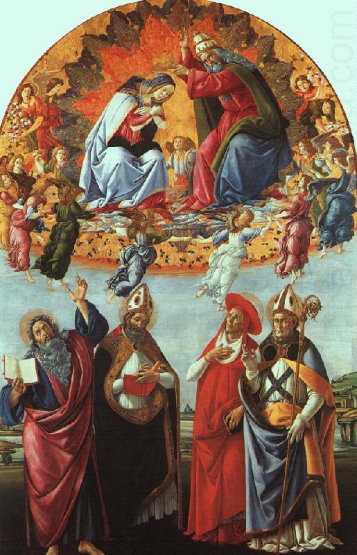 BOTTICELLI, Sandro The Coronation of the Virgin (San Marco Altarpiece) gfh china oil painting image